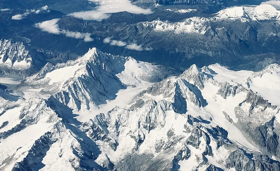Aiguille Verte, Glacier de Talèfre, Glacier d'Argentière, Aiguille de Chardonnet, Aiguille d'Argentière,…