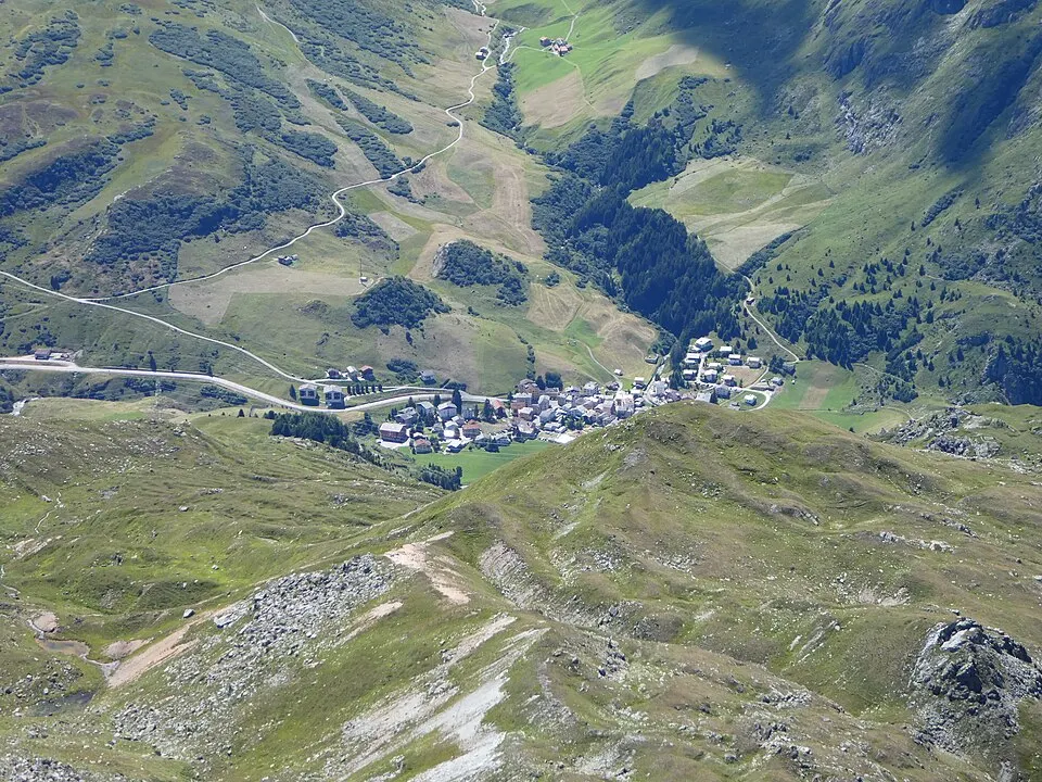 Bivio as seen from Piz Neir