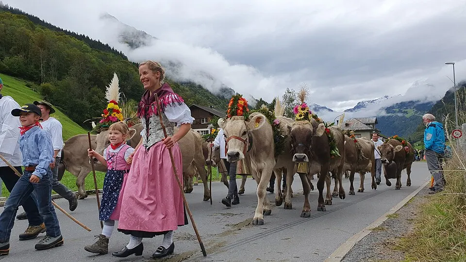 Alpabzug 2019 in Elm (GL, Switzerland)