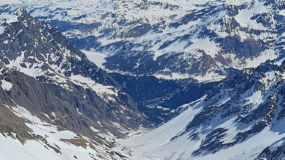Maloja as seen from Gletscherhorn (Oberhalbsteiner Alpen)