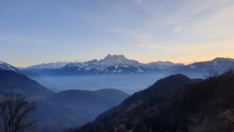 Twilight in Leysin, Switzerland