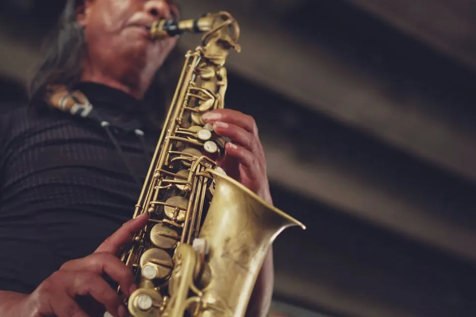 Montreux Jazz Festival — Close-up of a jazz musician performing with a saxophone, showcasing musical artistry.
