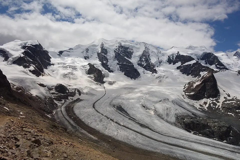 Piz Palü from Munt Pers Trail