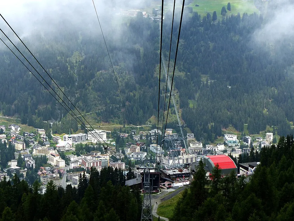 Schatzalp-Bahn — Davos Platz im Nebel panoramio