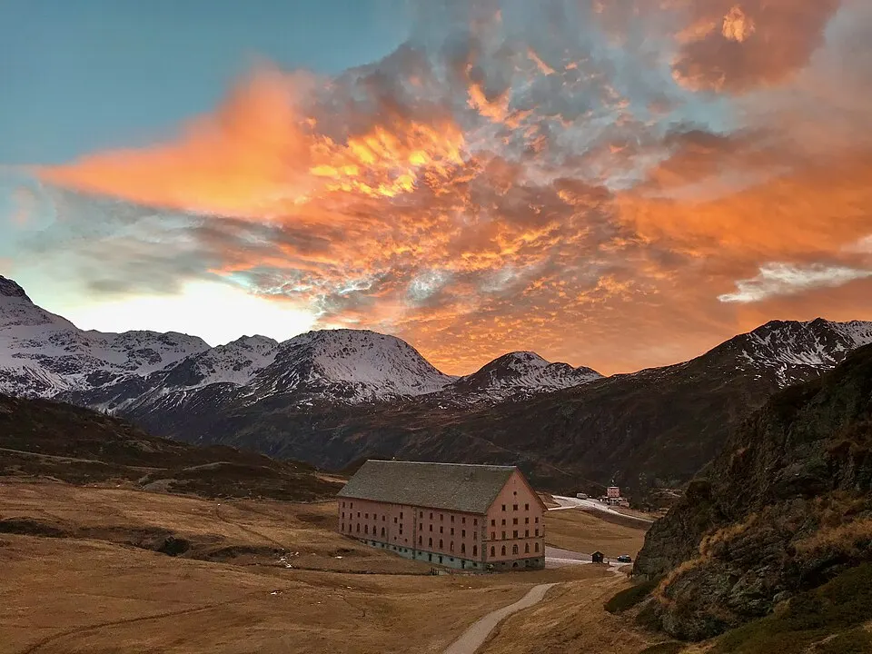 Simplon Pass — Sonnenuntergang Simplonpass