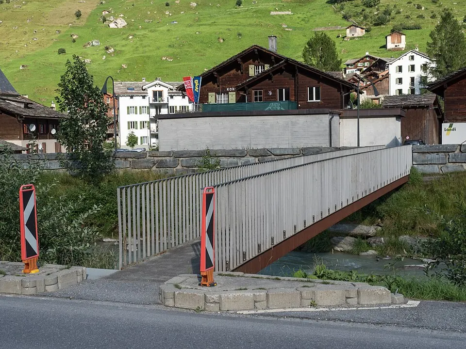 Schulhaussteg über den Valser Rhein, Vals GR 20190809 jag9889