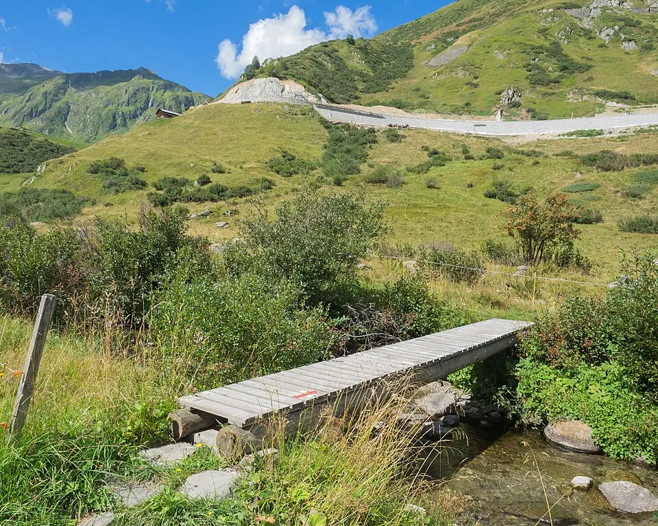 Prau Mulins Steg über den Vorderrhein, Tschamut GR 20160901 jag9889